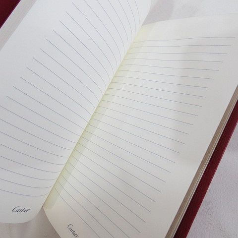  カルティエ Cartier ノートブック パンテール ヒョウ ノート メモ帳 2冊 レッド系 横罫 しおり紐 フランス ノート メモ帳 文房具 事務用品