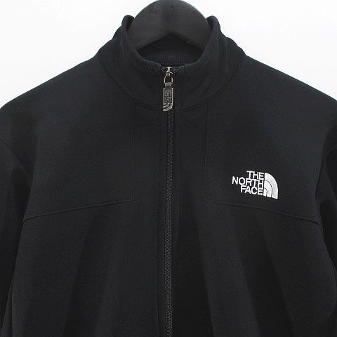 ザノースフェイス THE NORTH FACE NT 12050 ジャージ ジャケット S 黒系 ブラック ジップアップ ロゴ 刺繍 リブ