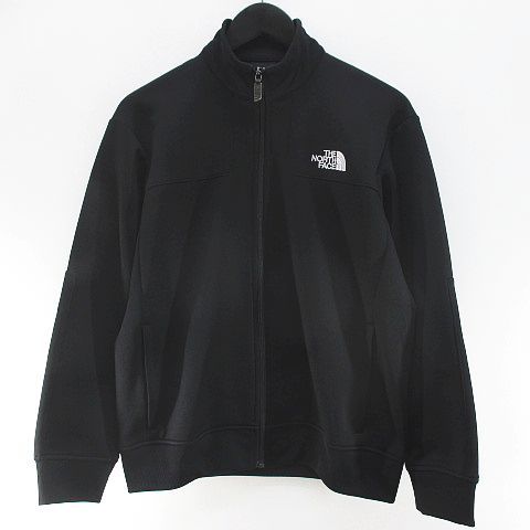 ザノースフェイス THE NORTH FACE NT12050 ジャージ ジャケット S 黒系 ブラック ジップアップ ロゴ 刺繍 リブ