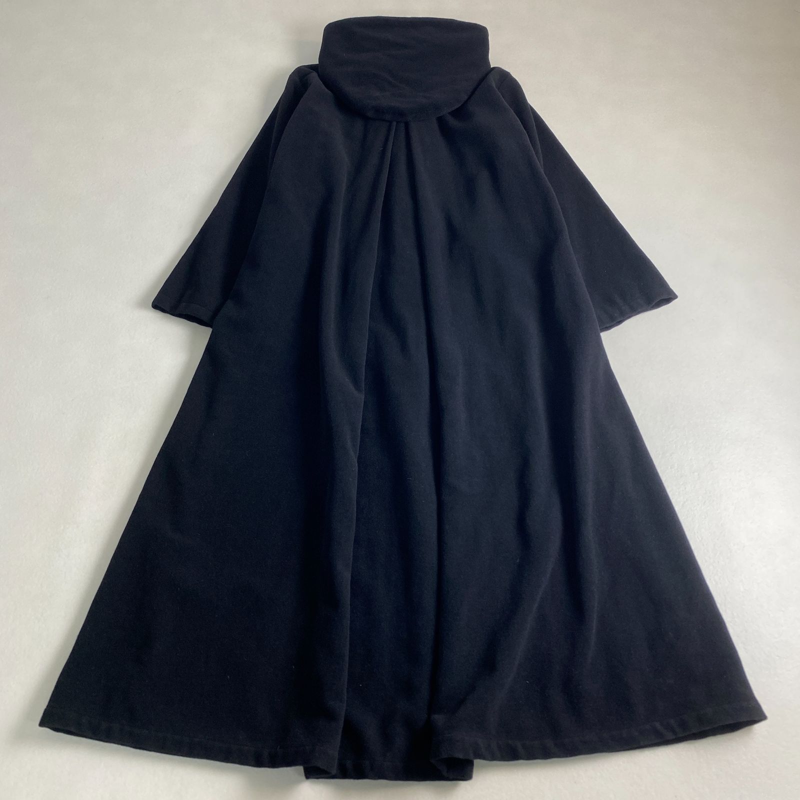 B17616 美品 Y's 15AW スーパーロングフーデッドコート 黒 4 B17616 美品 Y's 15AW スーパーロングフーデッドコート 黒 4