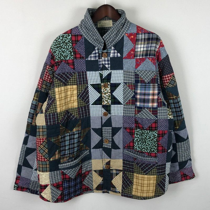 品 P.M.G COLLECTION ピーエムジー PATCHWORK REVERSIBLE JACKET パッチワーク リバーシブル ジャケット アウター 145-251103-yo-26-tei