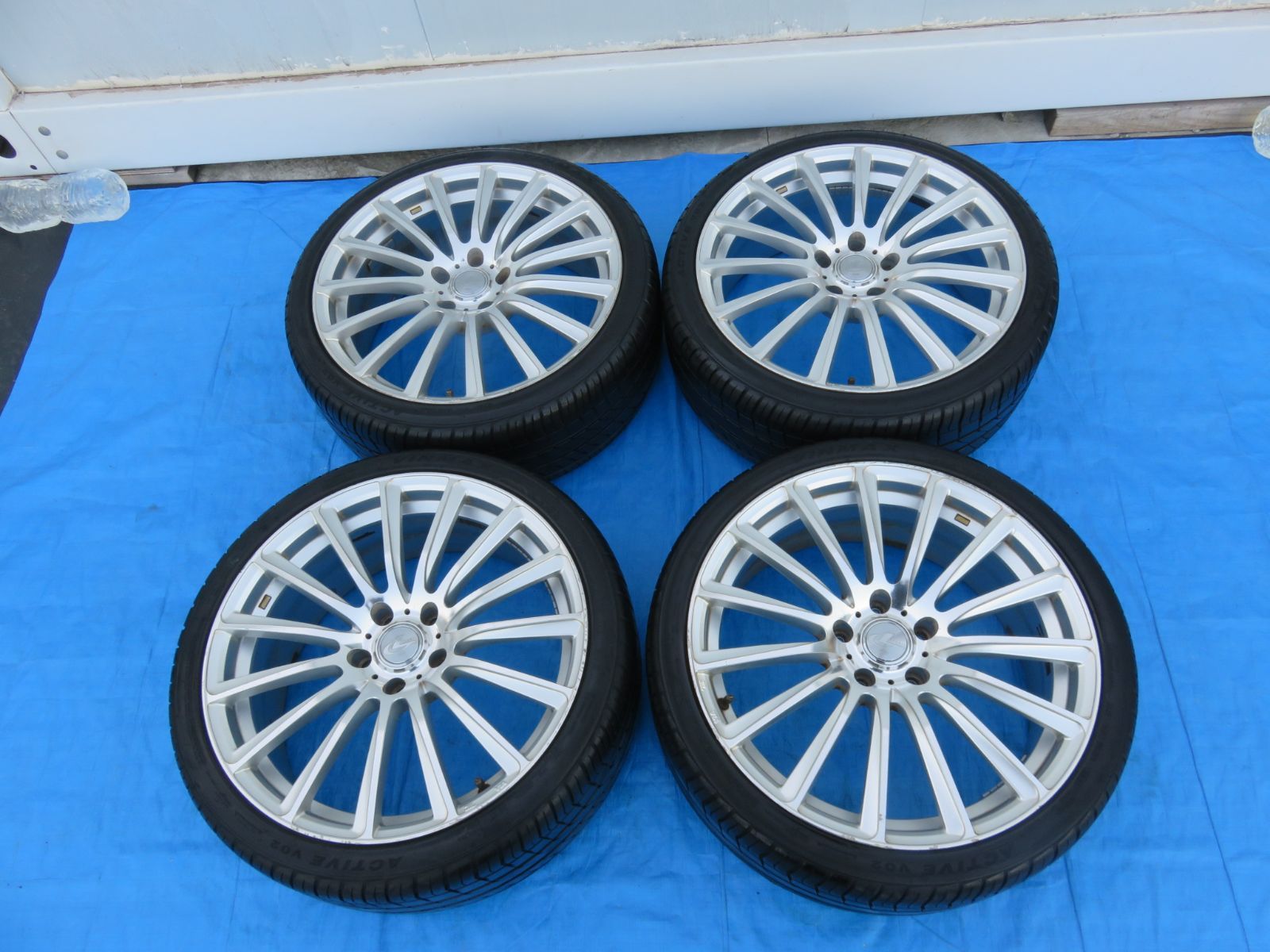 SFC 3163 weds LEONIS ウェッズ レオニス 19インチ 19 8 J 42 5穴 PCD 114 3 ホイールタイヤ 235 35 ZR ４本セット クラウン マークX レヴォーグ