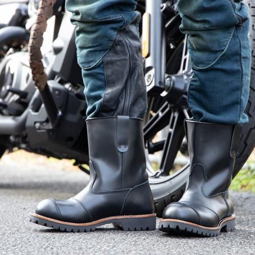 16 シフトガード付レザープルオンブーツ