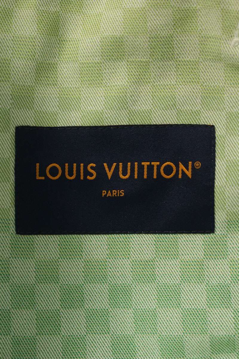 ルイヴィトン サイズ:46  RM252MV RKX HTA05W ダミエグラディエントジャガードデニムジャケット 中古 SS13 ルイヴィトン RM252MV RKX HTA05W ダミエグラディエントジャガード