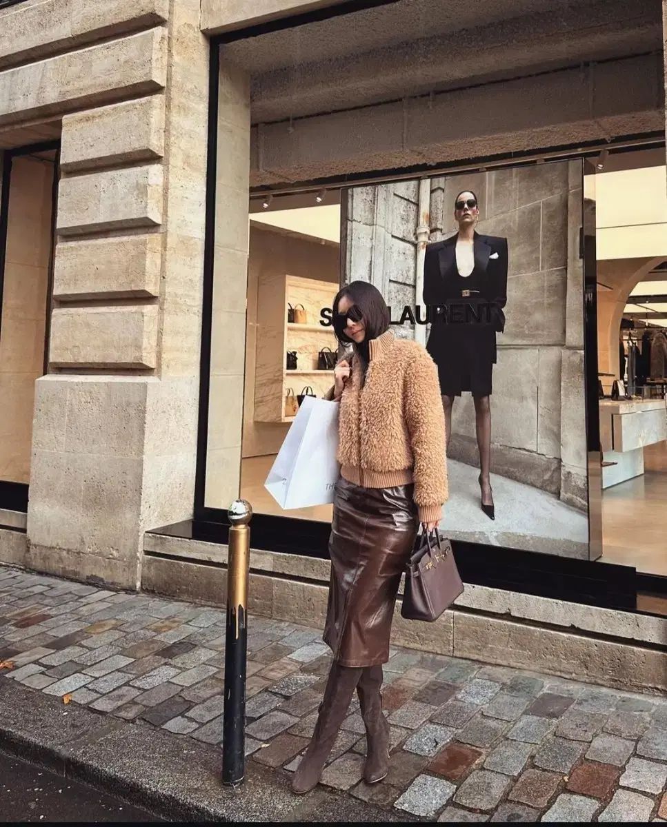 THE LAURENT エクスクルーシブ テディ ブルゾン ジャケット s キャメル