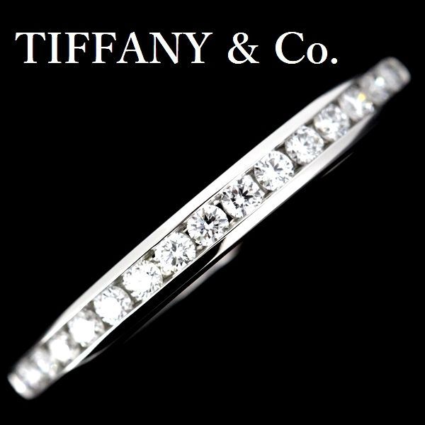 ティファニー ハーフサークル ダイヤモンド リング 15P 15号強 2.68mm Pt950
