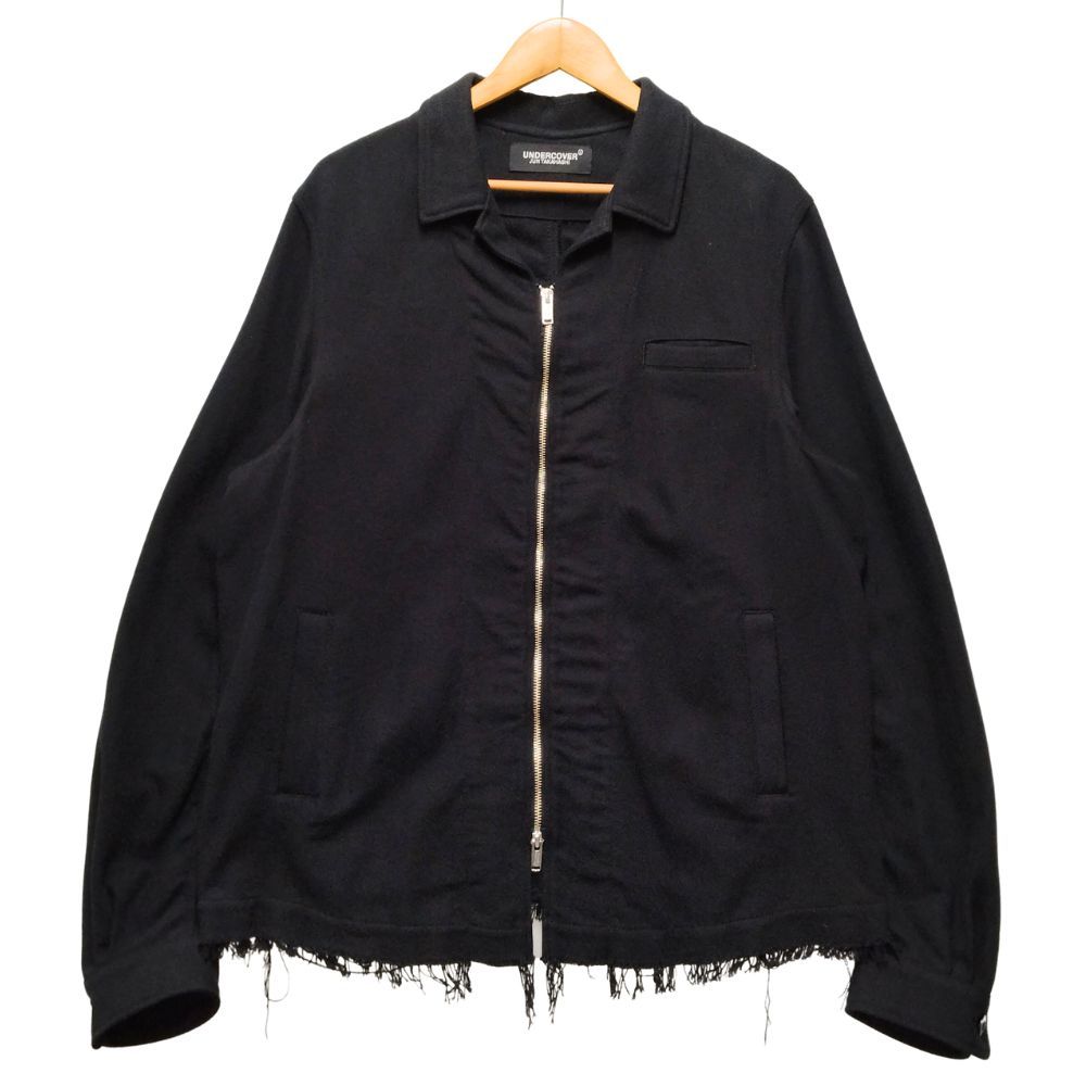 UNDERCOVER アンダーカバー 品番 UCU4206-2 裾タチキリ ネル ジップ ブルゾン ブラック サイズ4 52609