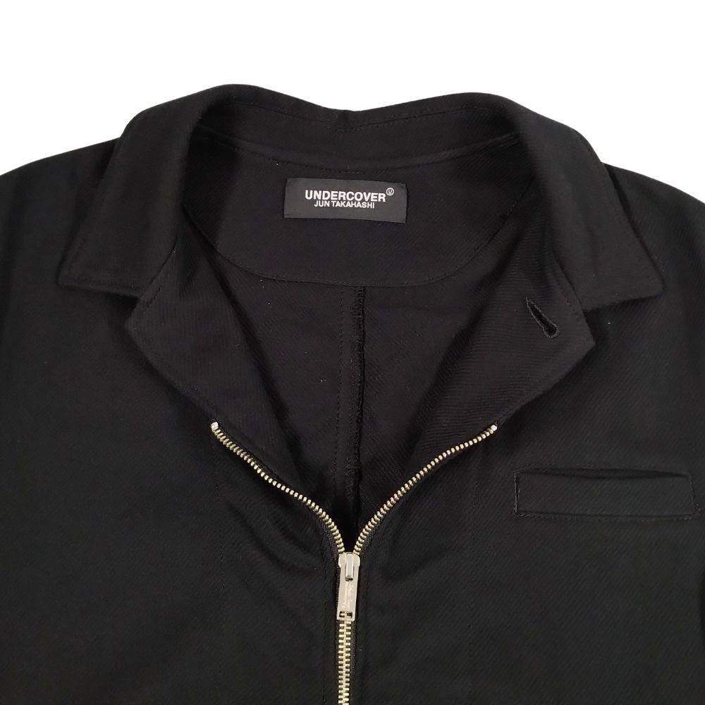 UNDERCOVER アンダーカバー 品番 UCU4206-2 裾タチキリ ネル ジップ ブルゾン ブラック サイズ4 52609 KANDAIZUMI_COM