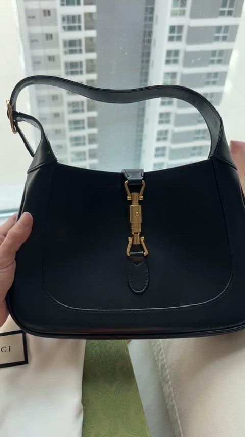 グッチ ジャッキーバッグ ブラック スモール ショッピングバッグ ダストバッグ 含む