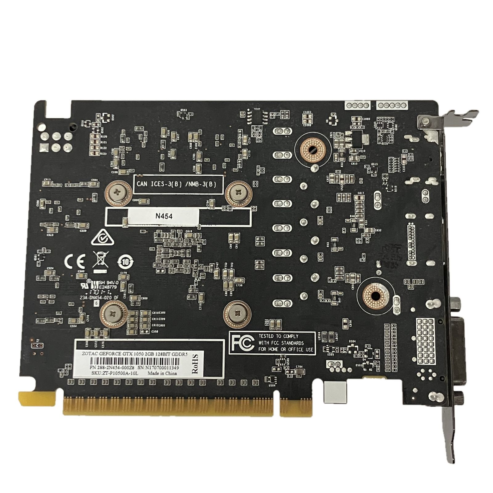 ZOTAC GEFORCE GTX 1050 2GB グラフィックボード PCパーツ ジャンク S10585690