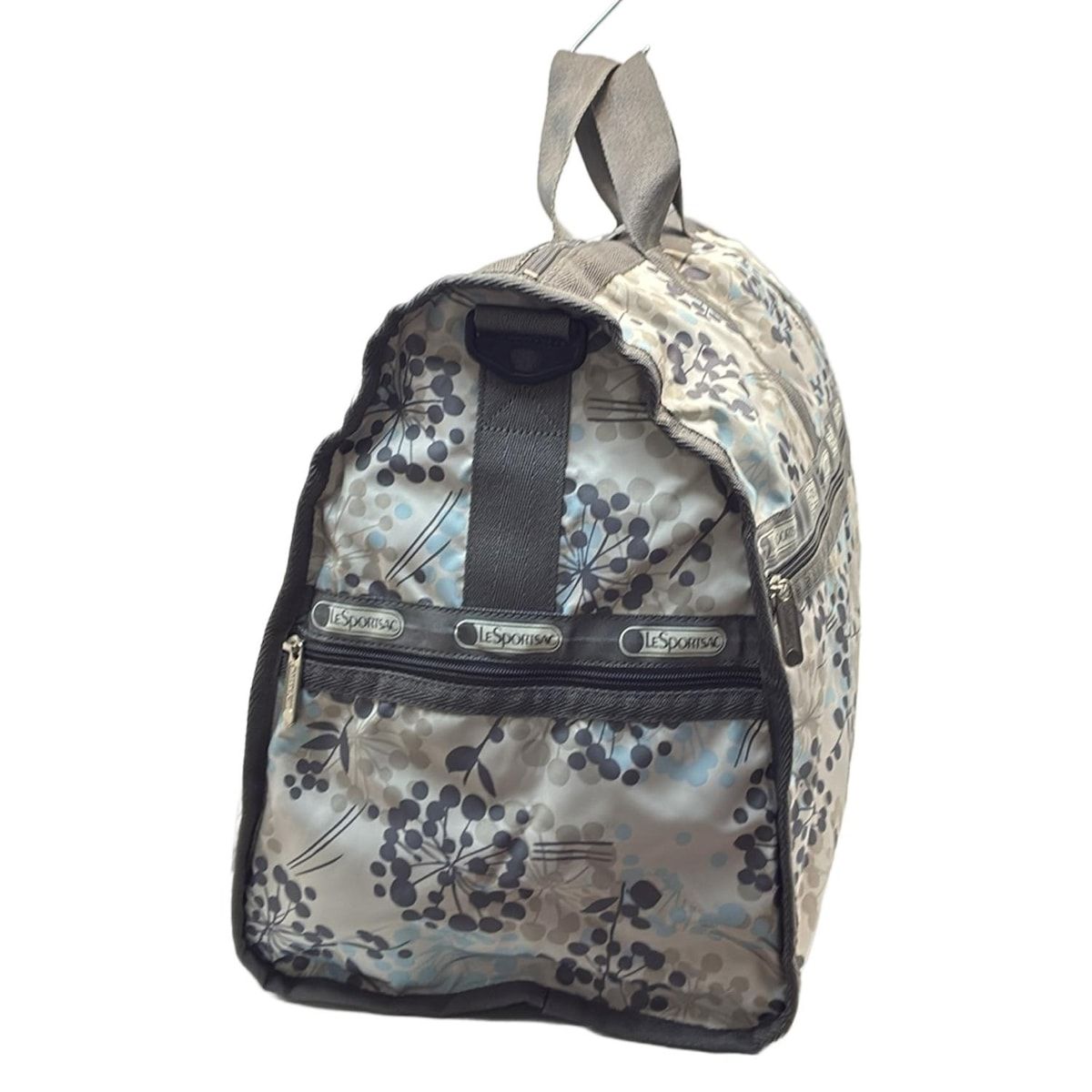 LESPORTSAC レスポートサック ボストンバッグ - ベージュ×ダークグレー×マルチ 本体ロックあり