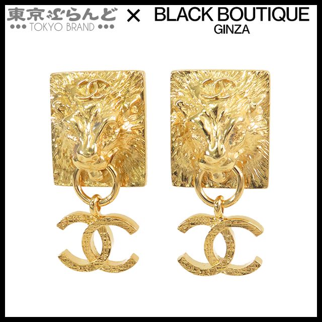 シャネル CHANEL ピアス ゴールド メタル ココマーク ライオン モチーフ G22A GP レディース 001014095