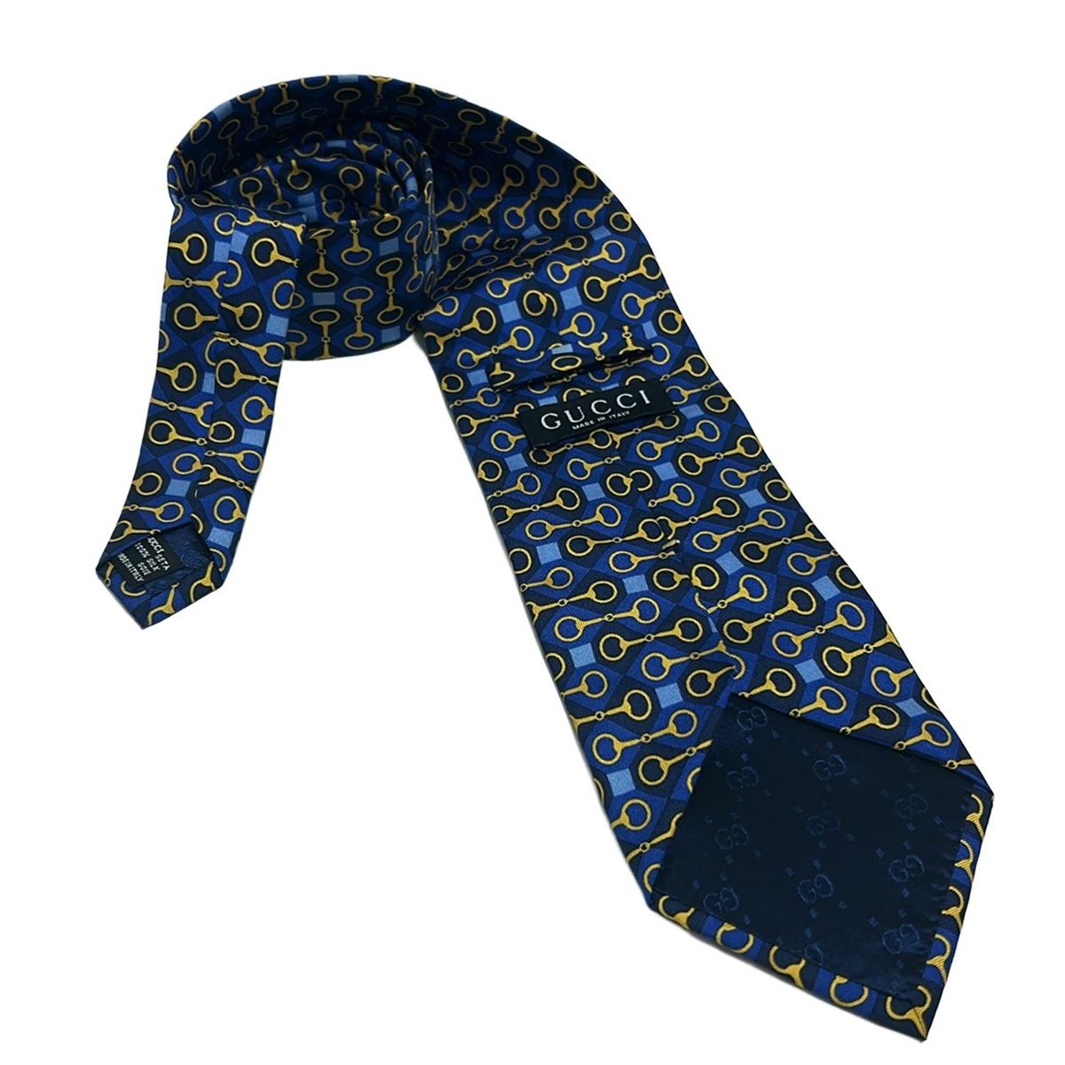 グッチ GUCCI ライトブルー×ダークネイビー×マルチ 美品 スカーフ GG シルクジャカード ネクタイ ・ダークブルー＆ライトブルー | GUCCI公式