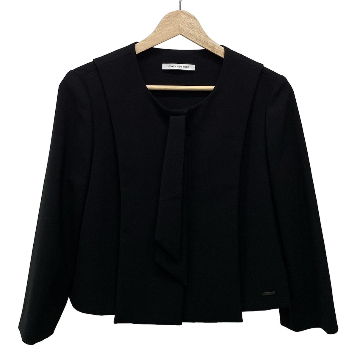 FOXEYNEWYORK フォクシーニューヨーク　ジャケット　38 黒 ブラック FOXEY NEW YORK(フォクシーニューヨーク) ジャケット サイズ40 M