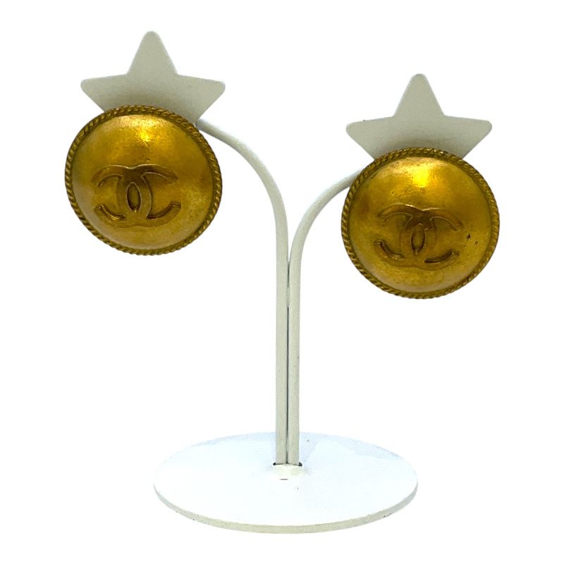 シャネル CHANEL ココマーク ラウンドイヤリング ゴールド メタル ジュエリー