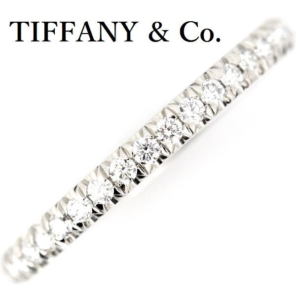 ティファニー ソレスト ダイヤモンド バンド リング 20P Pt950 7.5号