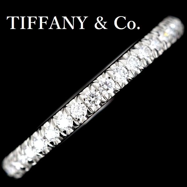 ティファニー ソレスト ダイヤモンド バンド リング 20P Pt950 7.5号