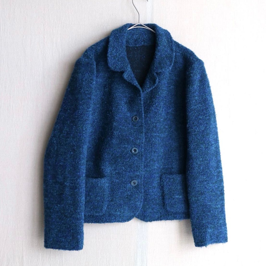 80s Vintage ジャケット レディース ブルー テーラード ビンテージ O5-09012-9376