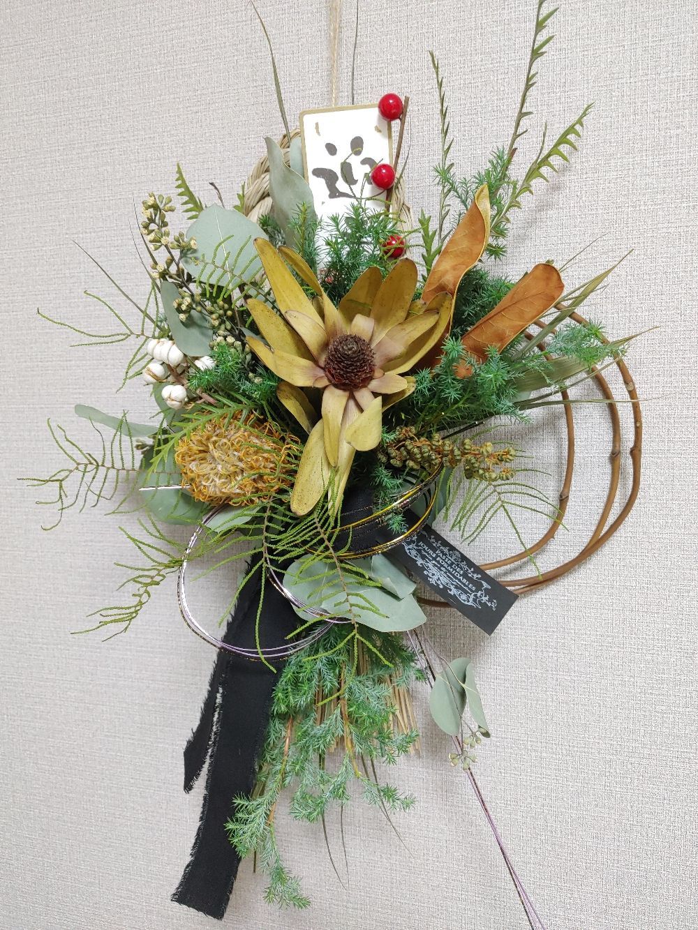 2026 しめ縄リース お正月しめ縄 お飾り しめ縄アレンジ モダンしめ縄