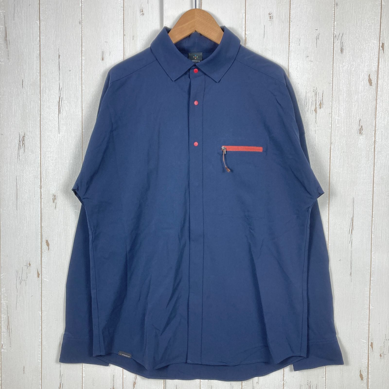 Unisex M ネイビー系 Shinogi By Axesquin 凌 By アクシーズクイン ヒトリシズカ ナイロン ウェア トップス インナー シャツ ロングスリーブシャツ 化繊 z00053969 化繊 ロングスリーブシャ