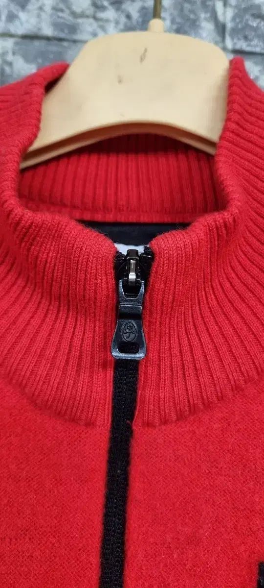 カステルバジャック ウール 防風 ジップアップカーディガン 95号