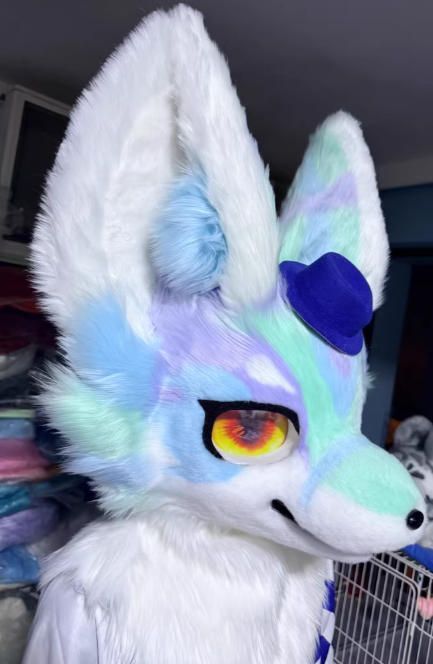 着ぐるみヘッド 狼 NO.401 ミントグリーン 全頭ヘッド ケモノ ファースーツ ぬいぐるみ コスプレ コスチューム kigurumi