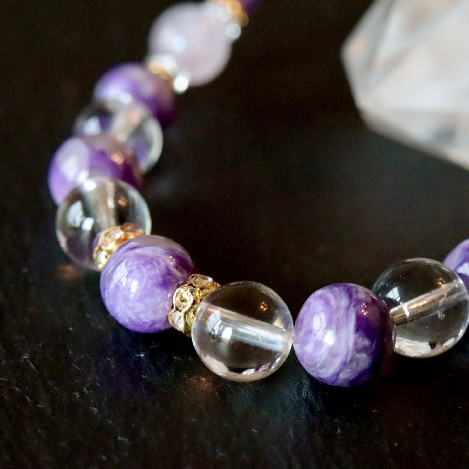 チャロアイト クンツァイト アメシスト ブレスレット B0722-02 NEXPOTALLINN_EU