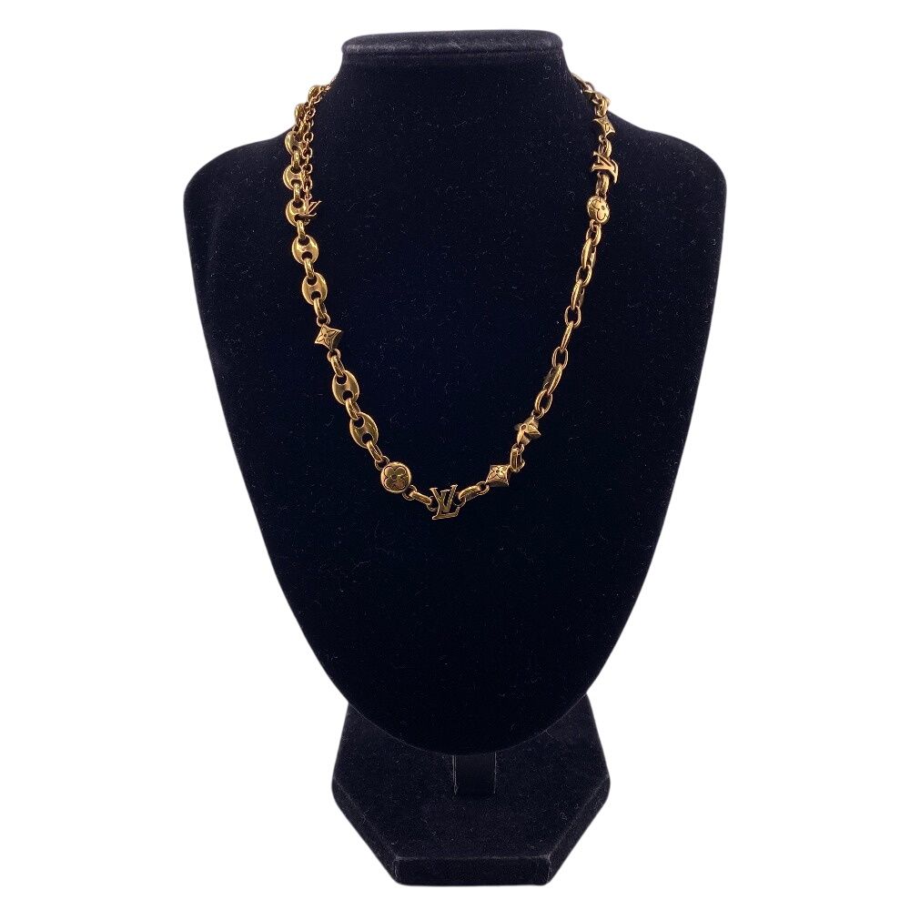 LOUIS VUITTONルイヴィトン ルイヴィトン M02725 ネックレス LV セーラー LVイニシャル フラワー ネックレス ブランド チェーン ジュエリー ゴールド メンズ FORTGASGNV_COM_BR
