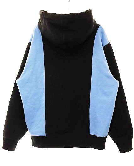 シュプリーム SUPREME 19AW PANELED ARC HOODED SWEATSHIRT BLACK BLUE