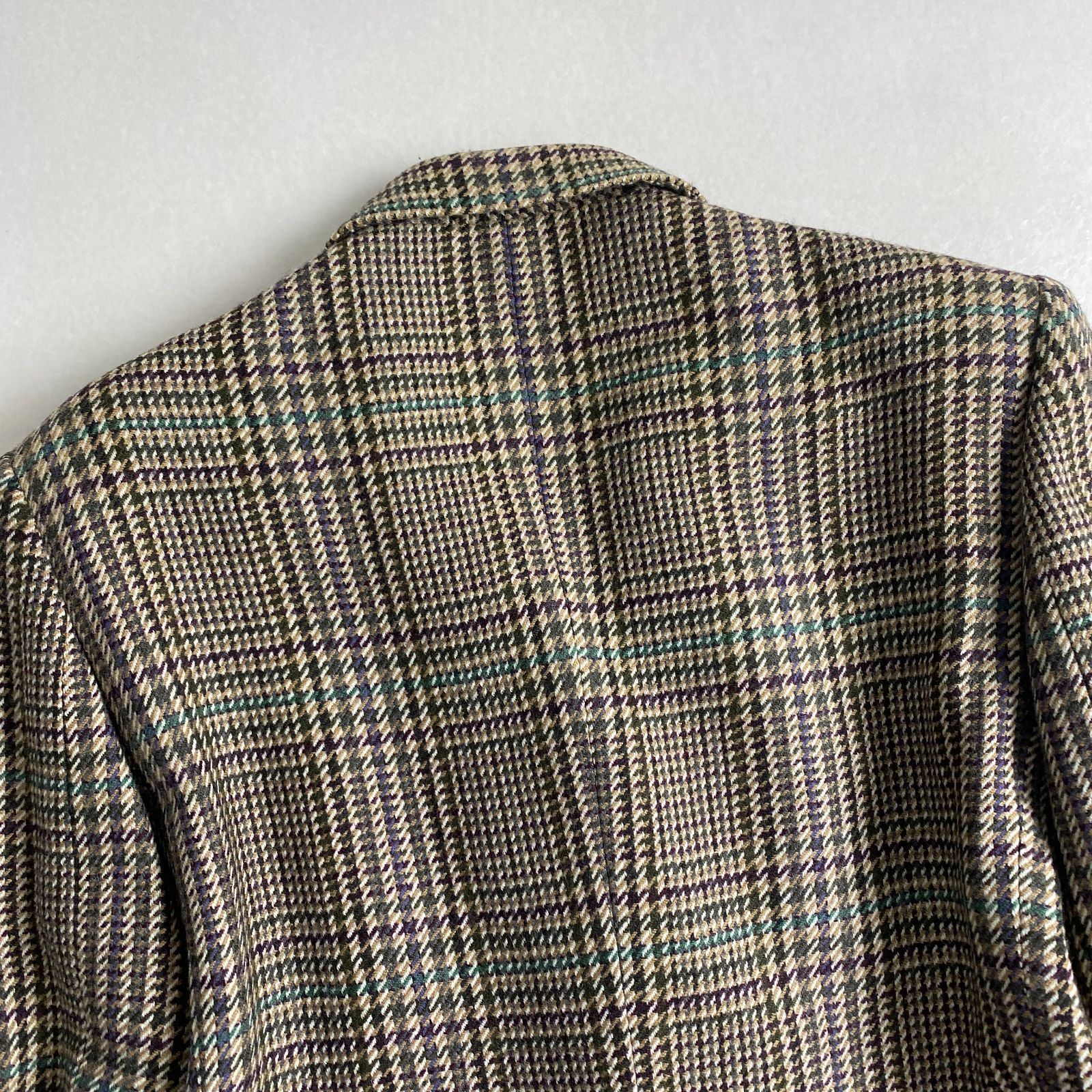 バーバリーズ セットアップ チェック 白タグ ウール 注文 M相当