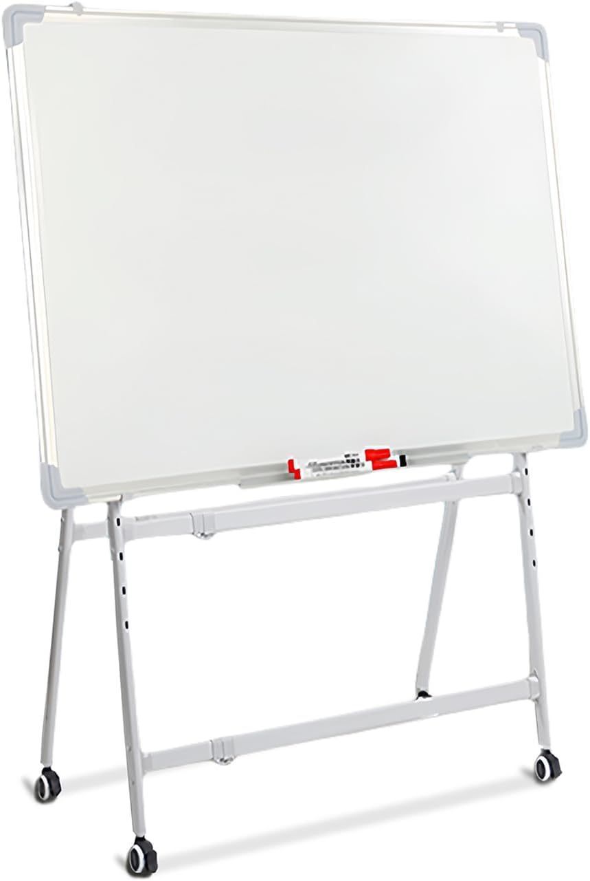 ホワイトボード 高さと幅調節 折りたたみ式 900×1200mm ホワイト 両面 脚付き 無地 特大 自立 会社 自宅 家庭用 自立 事務所 会議 オフィス