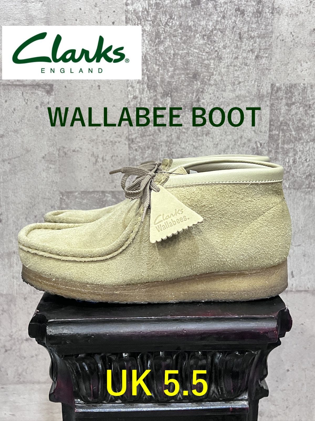 クラークス ワラビーブーツ UK5.5 clarks 24.5-25cmほど WALLABEE BBOT サンドベージュ 35405