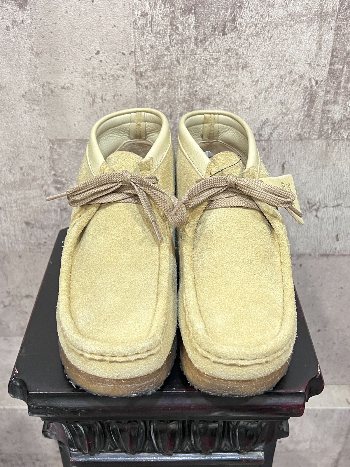 クラークス ワラビーブーツ UK5.5 clarks 24.5-25cmほど WALLABEE BBOT サンドベージュ 35405