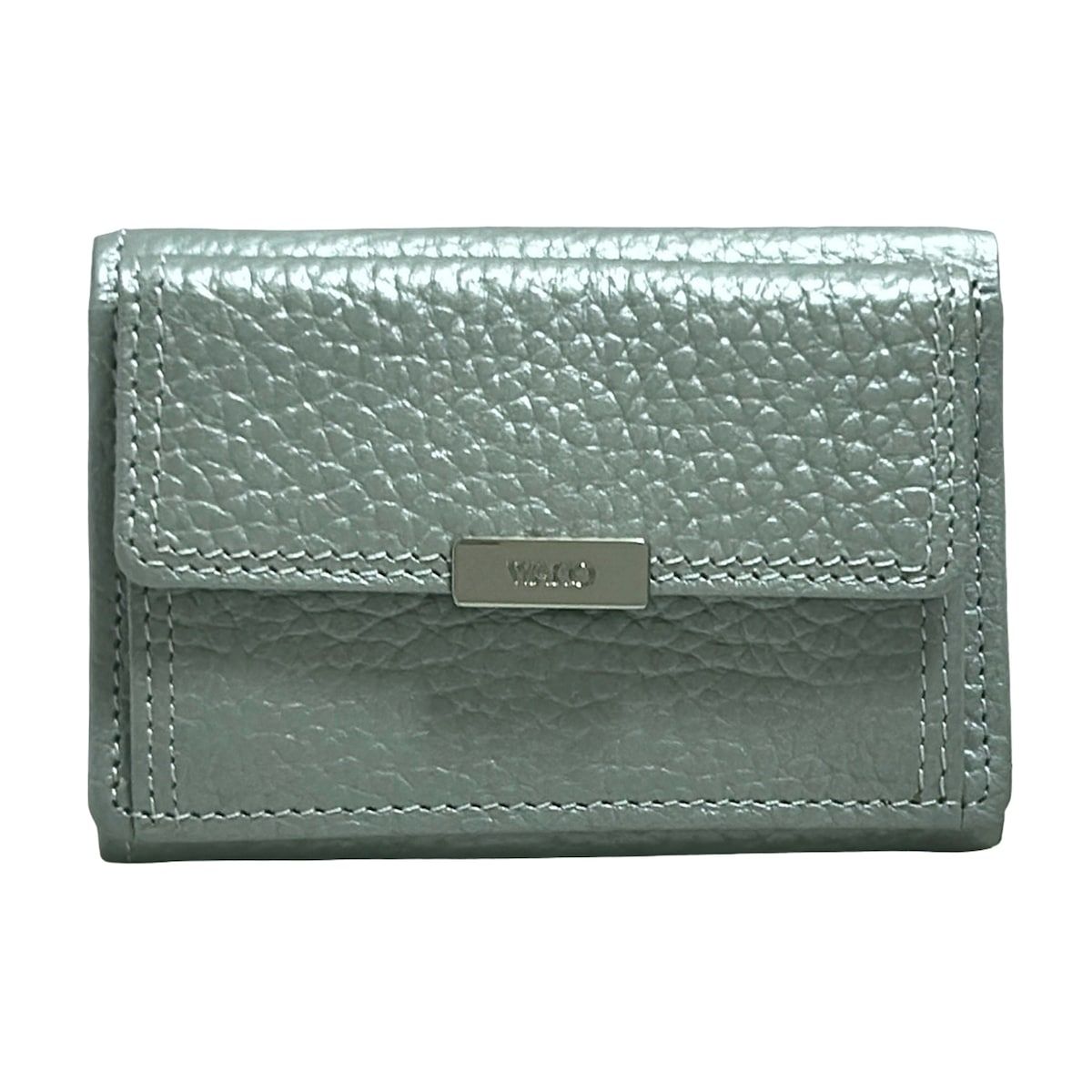 WAKO ワコー 3つ折り財布 - ライトグレー レザー