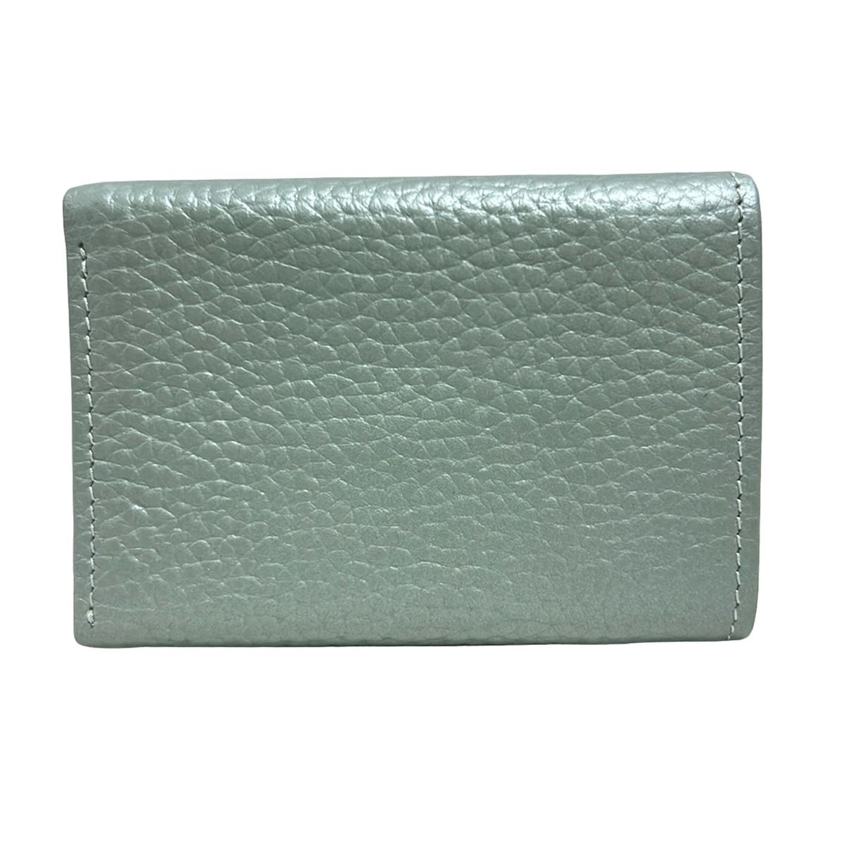 WAKO ワコー 3つ折り財布 - ライトグレー レザー