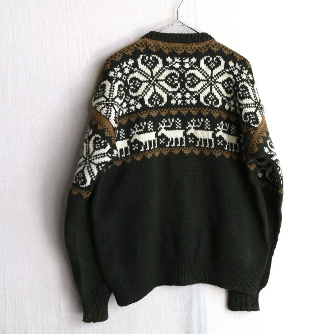 ノルウェー製 Vintage ノルディック ニット カーディガン / ウール