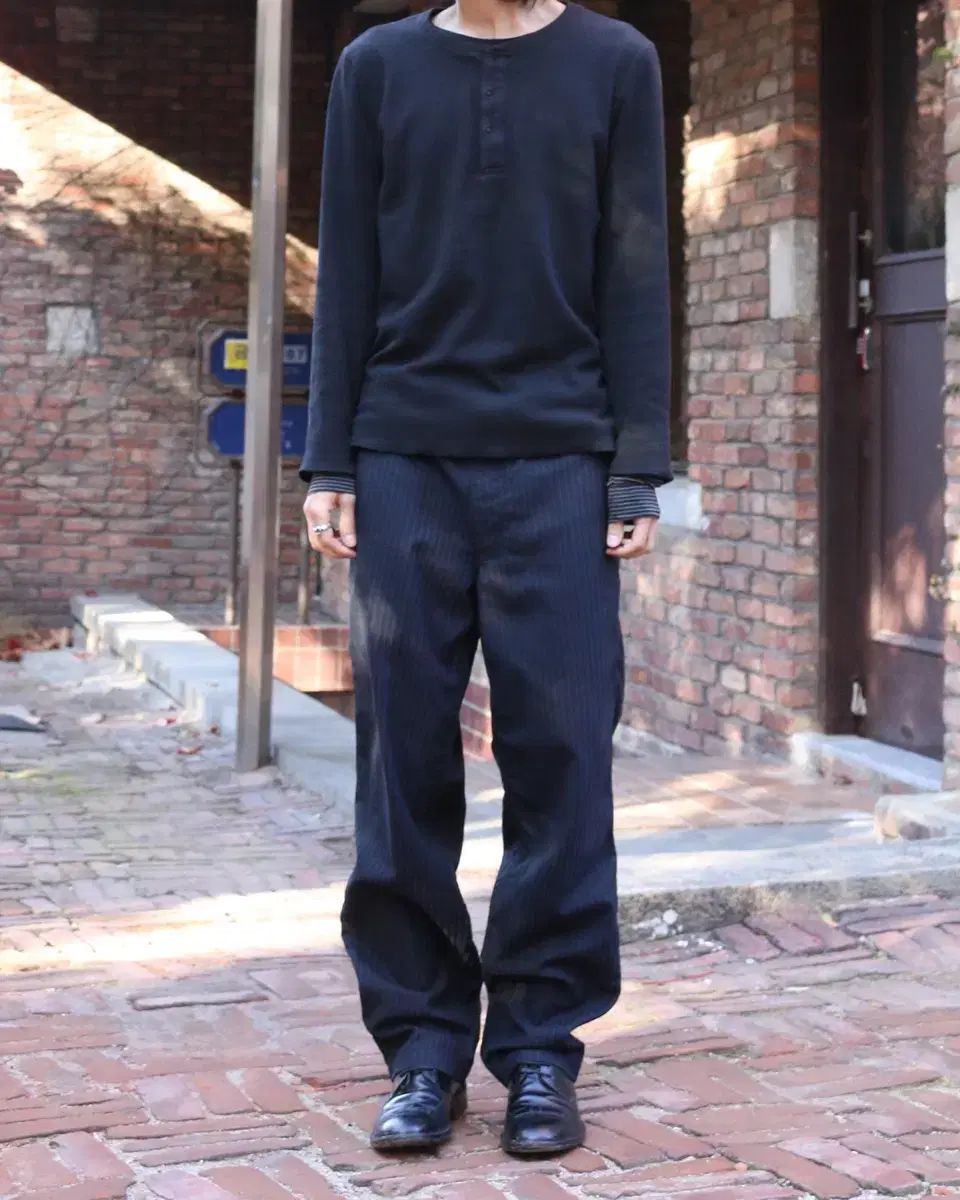 コム デ ギャルソン オム ピンストライプ スラックス