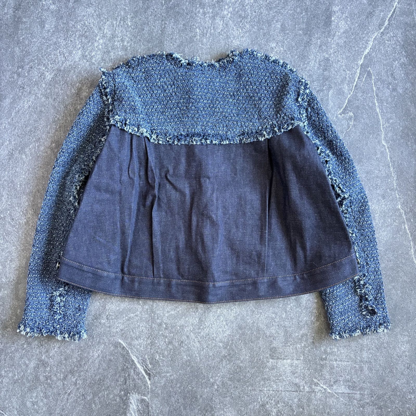 sacai サカイ2025SS パンチングノーカラージャケット - メルカリ