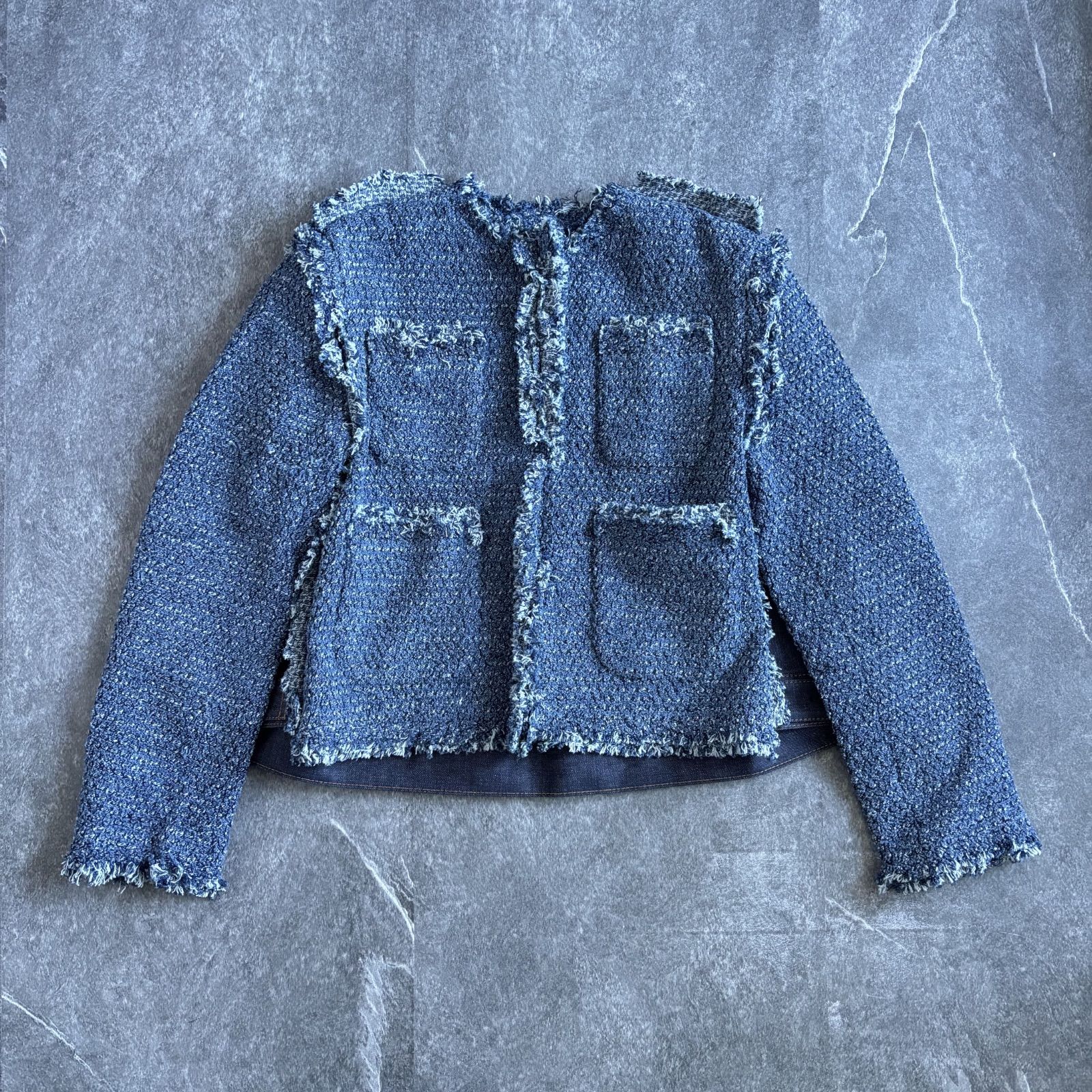 sacai サカイ2025SS パンチングノーカラージャケット - メルカリ