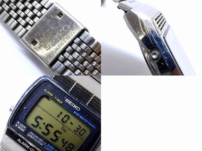  セイコー 時計 A 259 5070 アラーム クロノグラフ ステンレス クォーツ ヴィンテージ デジタル メンズ 腕時計 SEIKO 7 H J 腕時計(デジタル) 時計