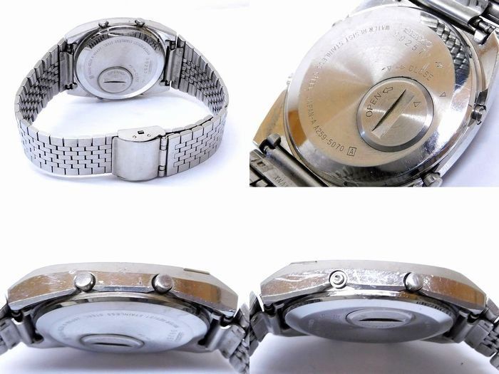 セイコー 時計 A 259 5070 アラーム クロノグラフ ステンレス クォーツ ヴィンテージ デジタル メンズ 腕時計 SEIKO 7 H J
