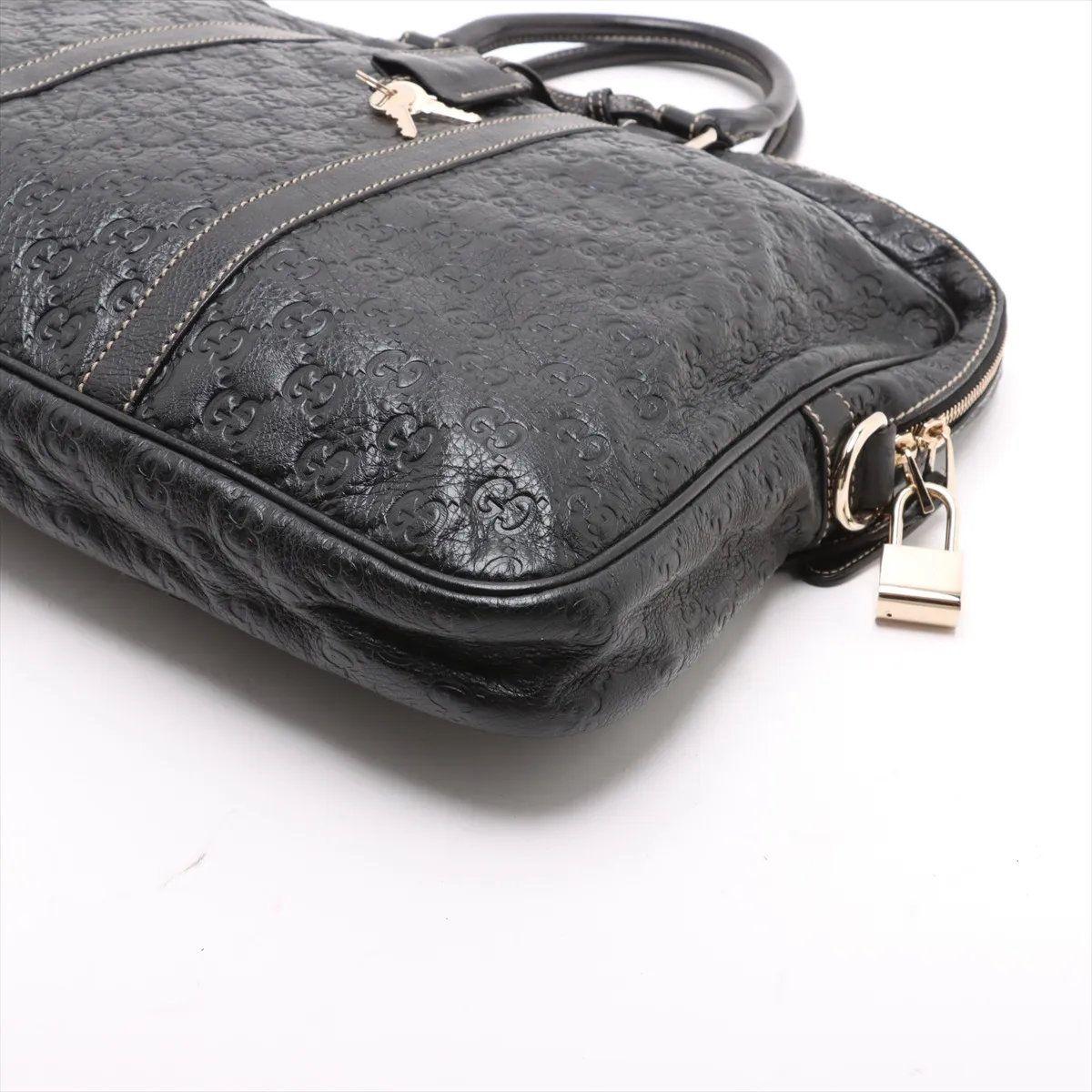 美品 グッチ グッチシマ 201480 レザー ビジネス バッグ 書類鞄