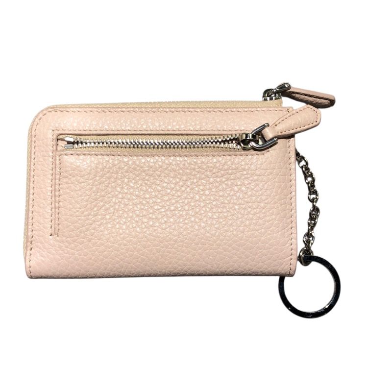 プラダ PRADA レザートライアングル キーチェーン 1PP122 ピンク レザー レディース カードケース