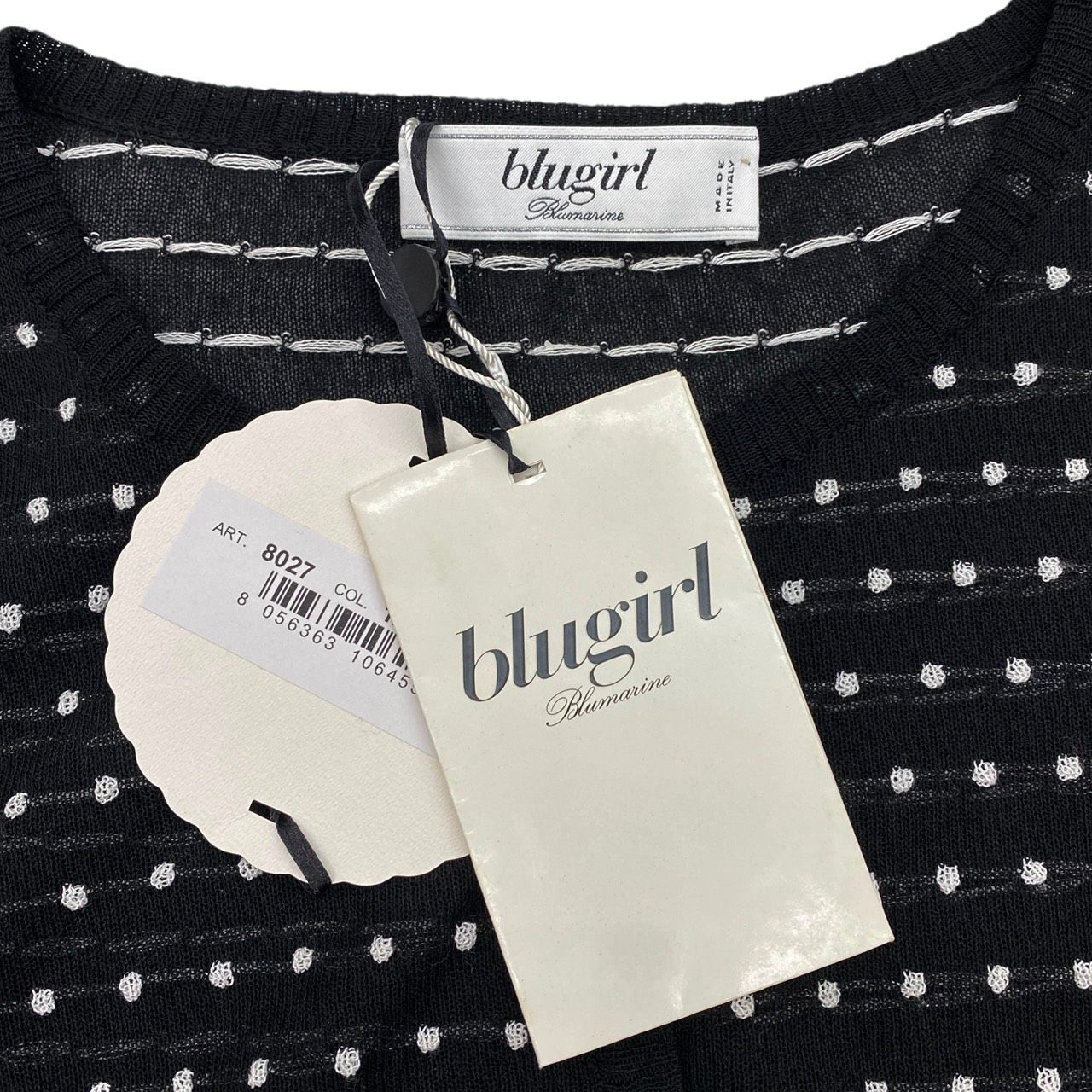  EM 1106 blugirl ドット柄 7分丈カーディガン 五分袖 七分袖 カーディガン ボレロ アンサンブル