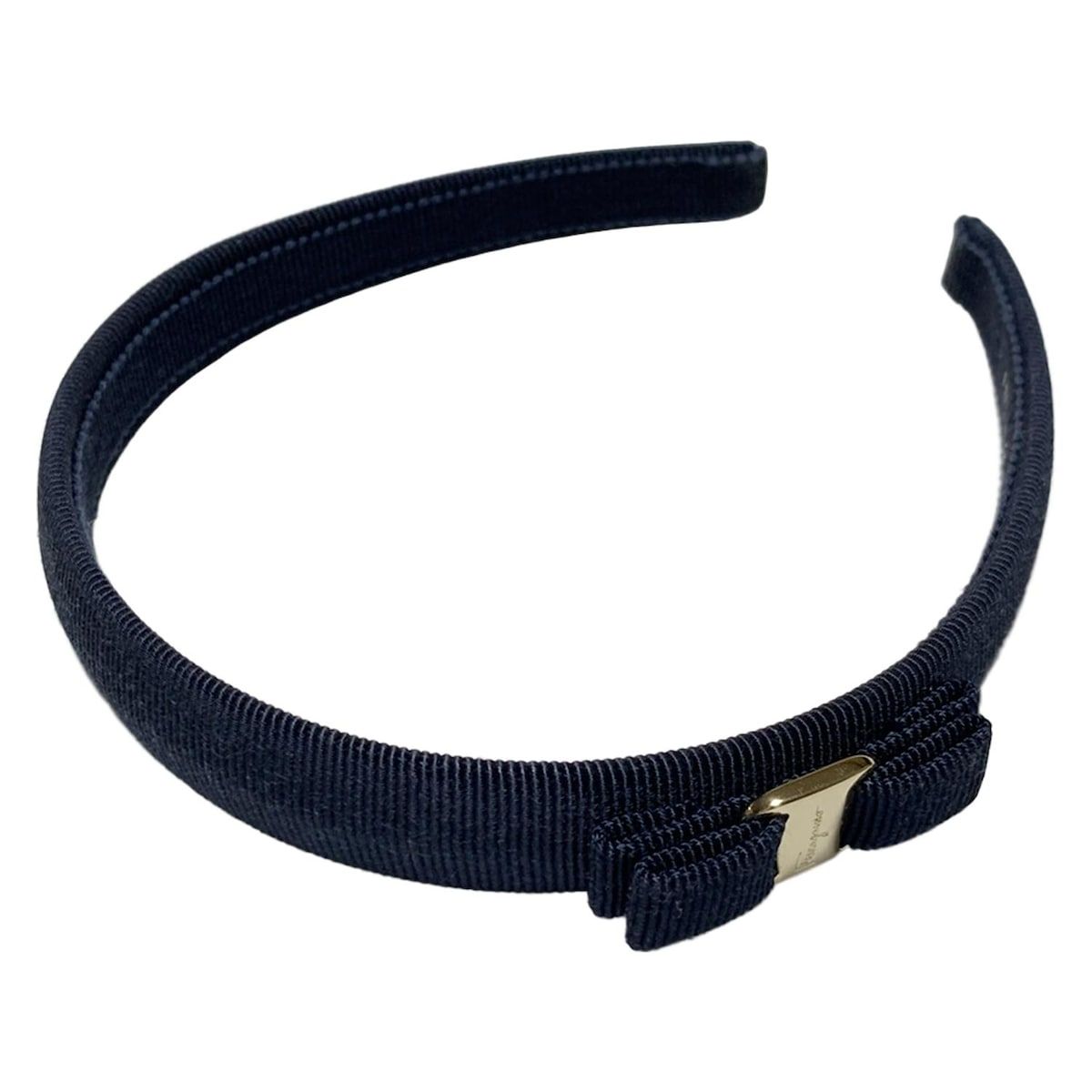 フェラガモ カチューシャ ネイビー✖️シルバー FERRAGAMO/SalvatoreFerragamo(サルバトーレフェラガモ