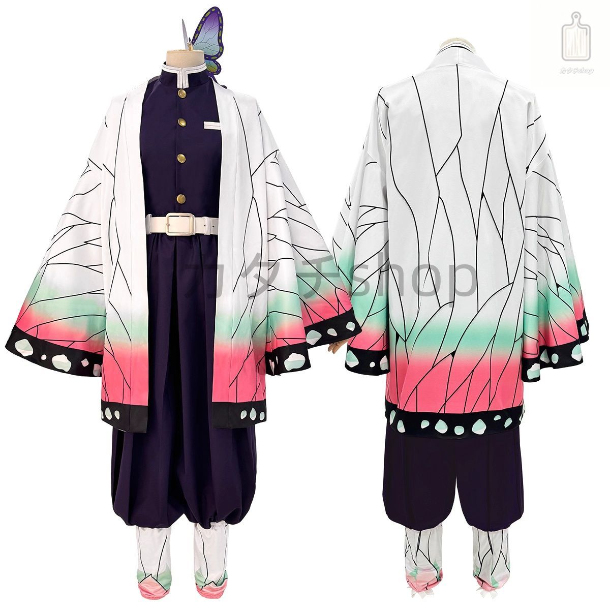 鬼滅の刃 蟲柱 蝴蝶忍 香奈惠 背面 蝴蝶忍 コスプレ衣装