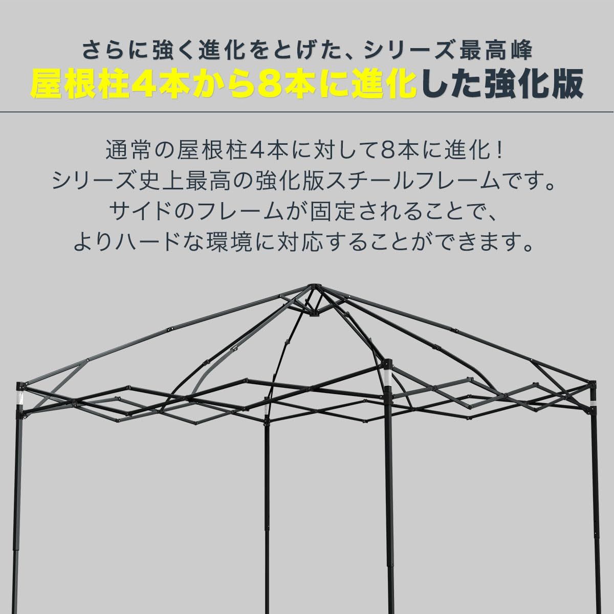 FIELDOOR 完全遮光 ワンタッチタープテント センターロック G03 スチールフレーム 強化版 風抜けベンチレーション 高耐水加工 シルバーUVカットコーティング 紫外線カット 遮熱 2.0ｍ グレー OLIVEOS_COM_TR