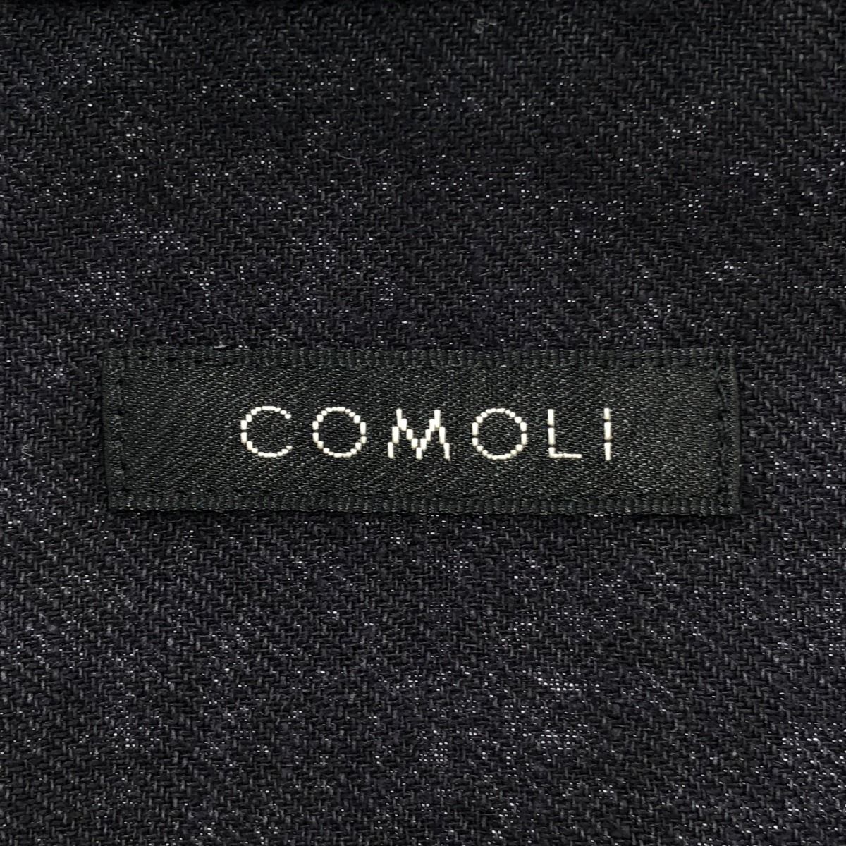 COMOLI コモリ 23SS リネンツイル スキッパーシャツ X01-02025 ネイビー 3 KARIMZIABAT_FR
