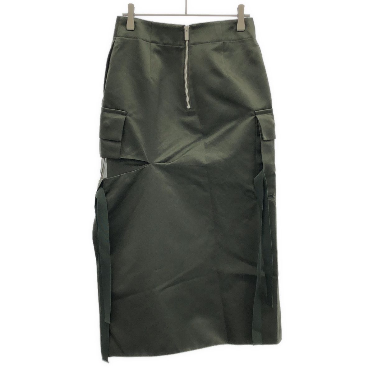 sacai サカイ 22SS ナイロンシアーポケットスカート 22-06120 カーキ 0