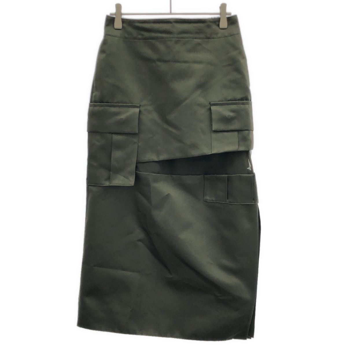 sacai サカイ 22SS ナイロンシアーポケットスカート 22-06120 カーキ 0